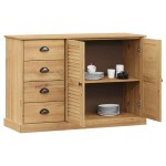 vidaXL Servantă cu sertare VIGO, 113x40x75 cm, lemn masiv de pin vidaXL Servantă cu sertare VIGO, 113x40x75 cm, lemn masiv de pin