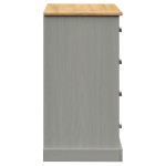vidaXL Servantă cu sertare VIGO, gri, 113x40x75 cm, lemn masiv de pin vidaXL Servantă cu sertare VIGO, gri, 113x40x75 cm, lemn masiv de pin