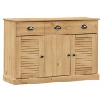 vidaXL Servantă cu sertare VIGO, 113x40x75 cm, lemn masiv de pin vidaXL Servantă cu sertare VIGO, 113x40x75 cm, lemn masiv de pin