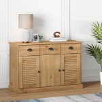 vidaXL Servantă cu sertare VIGO, 113x40x75 cm, lemn masiv de pin vidaXL Servantă cu sertare VIGO, 113x40x75 cm, lemn masiv de pin