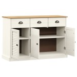 vidaXL Servantă cu sertare VIGO, alb, 113x40x75 cm, lemn masiv de pin vidaXL Servantă cu sertare VIGO, alb, 113x40x75 cm, lemn masiv de pin