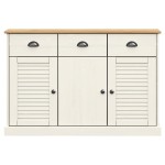 vidaXL Servantă cu sertare VIGO, alb, 113x40x75 cm, lemn masiv de pin vidaXL Servantă cu sertare VIGO, alb, 113x40x75 cm, lemn masiv de pin