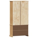 vidaXL Vitrină de sticlă VIGO, 85x35x170 cm, lemn masiv de pin