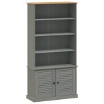 vidaXL Bibliotecă „VIGO”, gri, 85x35x170 cm, lemn masiv de pin vidaXL Bibliotecă „VIGO”, gri, 85x35x170 cm, lemn masiv de pin
