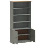 vidaXL Bibliotecă „VIGO”, gri, 85x35x170 cm, lemn masiv de pin vidaXL Bibliotecă „VIGO”, gri, 85x35x170 cm, lemn masiv de pin