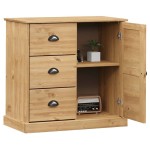 vidaXL Servantă cu sertare VIGO, 78x40x75 cm, lemn masiv de pin vidaXL Servantă cu sertare VIGO, 78x40x75 cm, lemn masiv de pin