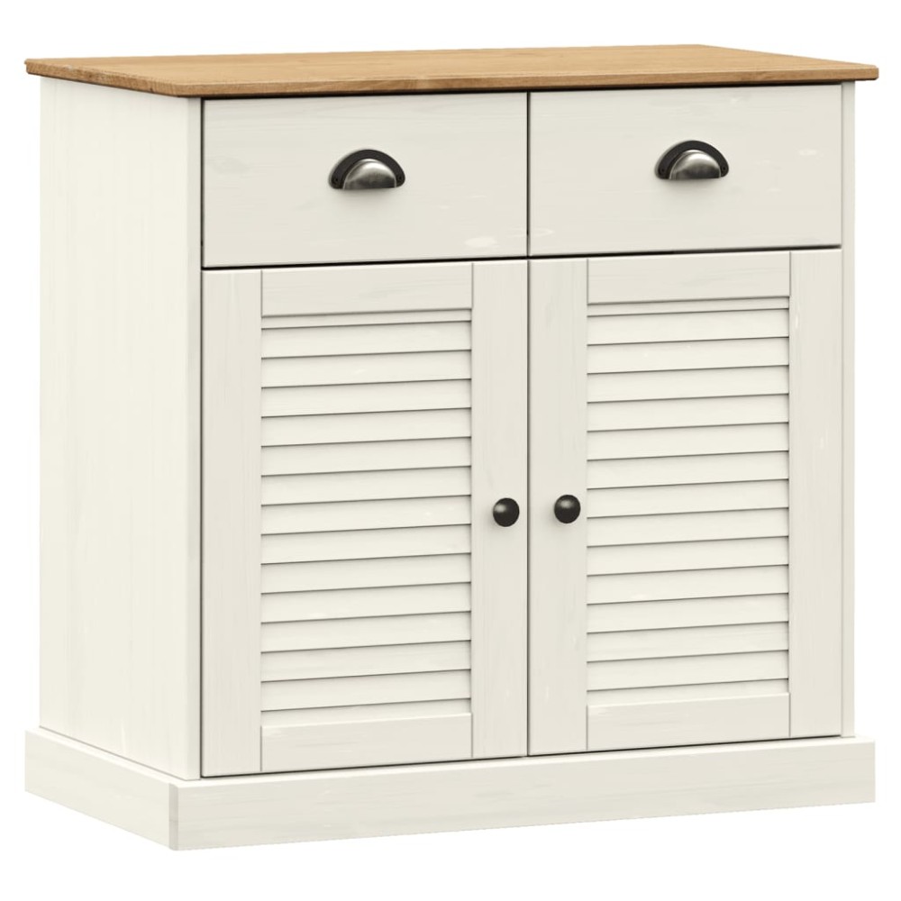 vidaXL Servantă cu sertare „VIGO” 78x40x75 cm, alb, lemn masiv de pin