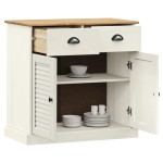 vidaXL Servantă cu sertare „VIGO” 78x40x75 cm, alb, lemn masiv de pin vidaXL Servantă cu sertare „VIGO” 78x40x75 cm, alb, lemn masiv de pin