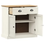 vidaXL Servantă cu sertare „VIGO” 78x40x75 cm, alb, lemn masiv de pin vidaXL Servantă cu sertare „VIGO” 78x40x75 cm, alb, lemn masiv de pin
