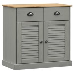 vidaXL Servantă cu sertare „VIGO”, gri, 78x40x75 cm, lemn masiv de pin