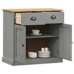 vidaXL Servantă cu sertare „VIGO”, gri, 78x40x75 cm, lemn masiv de pin