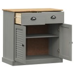 vidaXL Servantă cu sertare „VIGO”, gri, 78x40x75 cm, lemn masiv de pin