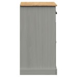 vidaXL Servantă cu sertare „VIGO”, gri, 78x40x75 cm, lemn masiv de pin
