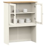 vidaXL Dulap superior comodă „VIGO”, alb, 78x30x100 cm, lemn masiv pin vidaXL Dulap superior comodă „VIGO”, alb, 78x30x100 cm, lemn masiv pin