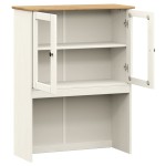 vidaXL Dulap superior comodă „VIGO”, alb, 78x30x100 cm, lemn masiv pin vidaXL Dulap superior comodă „VIGO”, alb, 78x30x100 cm, lemn masiv pin