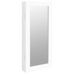 vidaXL Dulap de bijuterii cu oglindă de perete, alb, 30x8,5x67 cm vidaXL Dulap de bijuterii cu oglindă de perete, alb, 30x8,5x67 cm