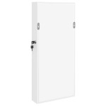 vidaXL Dulap de bijuterii cu oglindă de perete, alb, 30x8,5x67 cm vidaXL Dulap de bijuterii cu oglindă de perete, alb, 30x8,5x67 cm