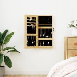 vidaXL Dulap de bijuterii cu oglindă montat pe perete, 30x8,5x67 cm vidaXL Dulap de bijuterii cu oglindă montat pe perete, 30x8,5x67 cm