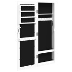 vidaXL Dulap de bijuterii cu oglindă montat pe perete alb 30x8,5x90 cm vidaXL Dulap de bijuterii cu oglindă montat pe perete alb 30x8,5x90 cm