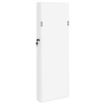 vidaXL Dulap de bijuterii cu oglindă montat pe perete alb 30x8,5x90 cm vidaXL Dulap de bijuterii cu oglindă montat pe perete alb 30x8,5x90 cm