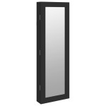 vidaXL Dulap de bijuterii & oglindă montat pe perete negru 30x8,5x90cm vidaXL Dulap de bijuterii & oglindă montat pe perete negru 30x8,5x90cm
