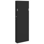 vidaXL Dulap de bijuterii & oglindă montat pe perete negru 30x8,5x90cm vidaXL Dulap de bijuterii & oglindă montat pe perete negru 30x8,5x90cm