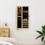 vidaXL Dulap de bijuterii cu oglindă montat pe perete 30x8,5x106 cm