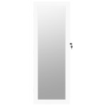 vidaXL Dulap de bijuterii cu oglindă de perete, alb, 37,5x10x106 cm vidaXL Dulap de bijuterii cu oglindă de perete, alb, 37,5x10x106 cm