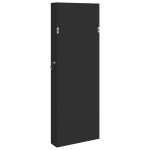 vidaXL Dulap de bijuterii cu oglindă de perete, negru, 37,5x10x106 cm vidaXL Dulap de bijuterii cu oglindă de perete, negru, 37,5x10x106 cm
