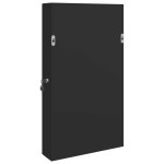 vidaXL Dulap de bijuterii cu oglindă de perete, negru, 37,5x10x67 cm vidaXL Dulap de bijuterii cu oglindă de perete, negru, 37,5x10x67 cm