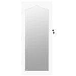 vidaXL Dulap de bijuterii cu oglindă de perete, alb, 37,5x10x90 cm vidaXL Dulap de bijuterii cu oglindă de perete, alb, 37,5x10x90 cm