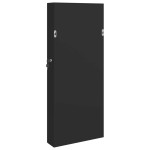 vidaXL Dulap de bijuterii cu oglindă de perete, negru, 37,5x10x90 cm vidaXL Dulap de bijuterii cu oglindă de perete, negru, 37,5x10x90 cm