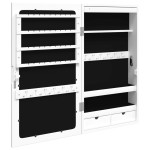 vidaXL Dulap de bijuterii cu oglindă și lumini LED, de perete, alb vidaXL Dulap de bijuterii cu oglindă și lumini LED, de perete, alb