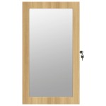 vidaXL Dulap de bijuterii cu oglindă și lumini LED, montaj pe perete