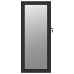 vidaXL Dulap de bijuterii cu oglindă și lumini LED, de perete, negru vidaXL Dulap de bijuterii cu oglindă și lumini LED, de perete, negru