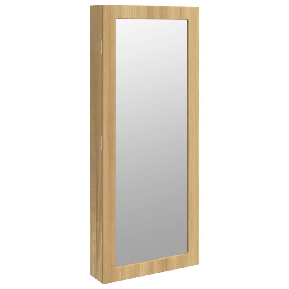 vidaXL Dulap de bijuterii cu oglindă și lumini LED, montaj pe perete