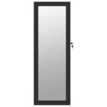 vidaXL Dulap de bijuterii cu oglindă și lumini LED, de perete, negru vidaXL Dulap de bijuterii cu oglindă și lumini LED, de perete, negru
