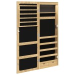 vidaXL Dulap de bijuterii cu oglindă și lumini LED, montaj pe perete vidaXL Dulap de bijuterii cu oglindă și lumini LED, montaj pe perete