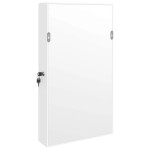 vidaXL Dulap de bijuterii cu oglindă și lumini LED, de perete, alb vidaXL Dulap de bijuterii cu oglindă și lumini LED, de perete, alb