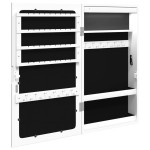 vidaXL Dulap de bijuterii cu oglindă și lumini LED, de perete, alb vidaXL Dulap de bijuterii cu oglindă și lumini LED, de perete, alb