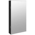 vidaXL Dulap de bijuterii cu oglindă și lumini LED, de perete, negru vidaXL Dulap de bijuterii cu oglindă și lumini LED, de perete, negru
