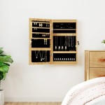 vidaXL Dulap de bijuterii cu oglindă și lumini LED, montaj pe perete vidaXL Dulap de bijuterii cu oglindă și lumini LED, montaj pe perete