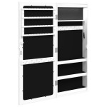 vidaXL Dulap de bijuterii cu oglindă și lumini LED, de perete, alb vidaXL Dulap de bijuterii cu oglindă și lumini LED, de perete, alb