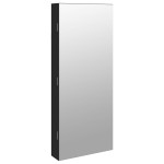 vidaXL Dulap de bijuterii cu oglindă și lumini LED, de perete, negru vidaXL Dulap de bijuterii cu oglindă și lumini LED, de perete, negru