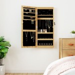 vidaXL Dulap de bijuterii cu oglindă și lumini LED, montaj pe perete vidaXL Dulap de bijuterii cu oglindă și lumini LED, montaj pe perete