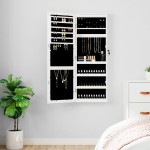 vidaXL Dulap de bijuterii cu oglindă și lumini LED, de perete, alb vidaXL Dulap de bijuterii cu oglindă și lumini LED, de perete, alb