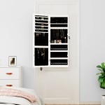 vidaXL Dulap de bijuterii cu oglindă și lumini LED, de perete, alb vidaXL Dulap de bijuterii cu oglindă și lumini LED, de perete, alb