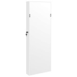 vidaXL Dulap de bijuterii cu oglindă și lumini LED, de perete, alb vidaXL Dulap de bijuterii cu oglindă și lumini LED, de perete, alb
