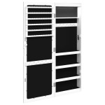vidaXL Dulap de bijuterii cu oglindă și lumini LED, de perete, alb vidaXL Dulap de bijuterii cu oglindă și lumini LED, de perete, alb