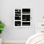 vidaXL Dulap de bijuterii cu oglindă și lumini LED, de perete, alb vidaXL Dulap de bijuterii cu oglindă și lumini LED, de perete, alb